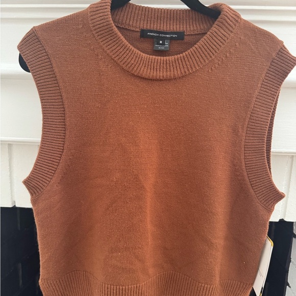NWT French Connection Brown Sleeveless Sweater - Picture 4 of 7